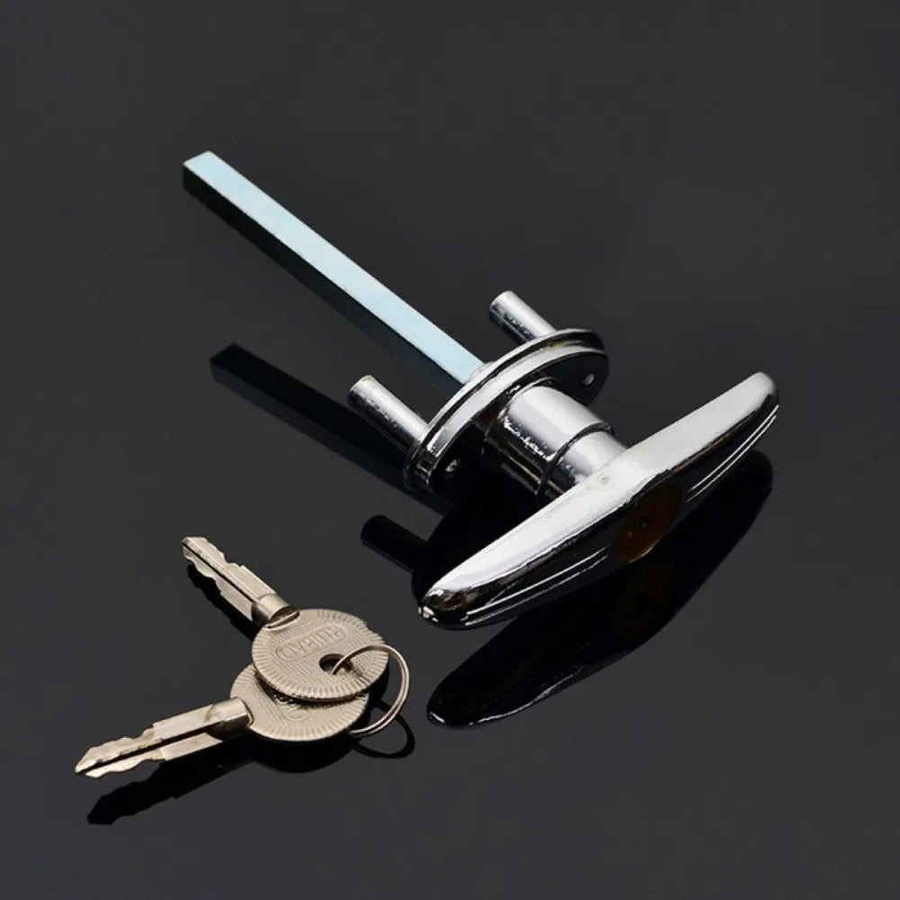 Garage Door Opener T Lock Handle with 2 Keys Secure For Caravans & Trailers