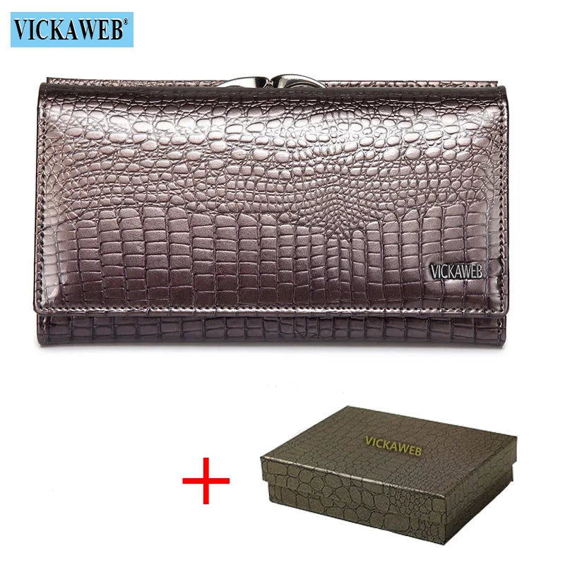 Short Wallet Female Fashion Purses Ladies Alligator Hasp & Zipper Small Coin Bag AE2155