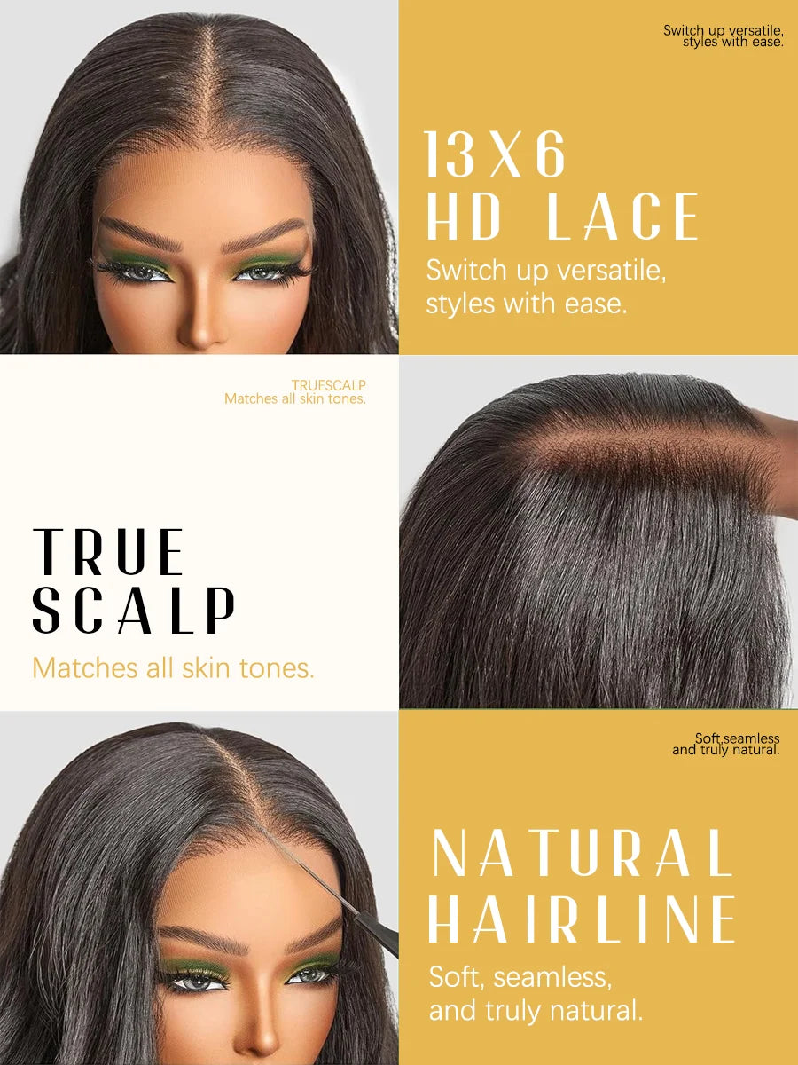 Natural Brazilian Human Hair Wig 40 Inch 200% Density Body Wave 360 5*5 13*4 13*6 HD Transparent Lace Frontal Wig for Women