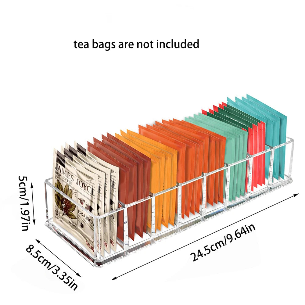 Tea Bag Storage Box Kitchen Storage Drawer Basket Cabinet Countertop Storage Box Coffee Tea Sugar Storage Supplies