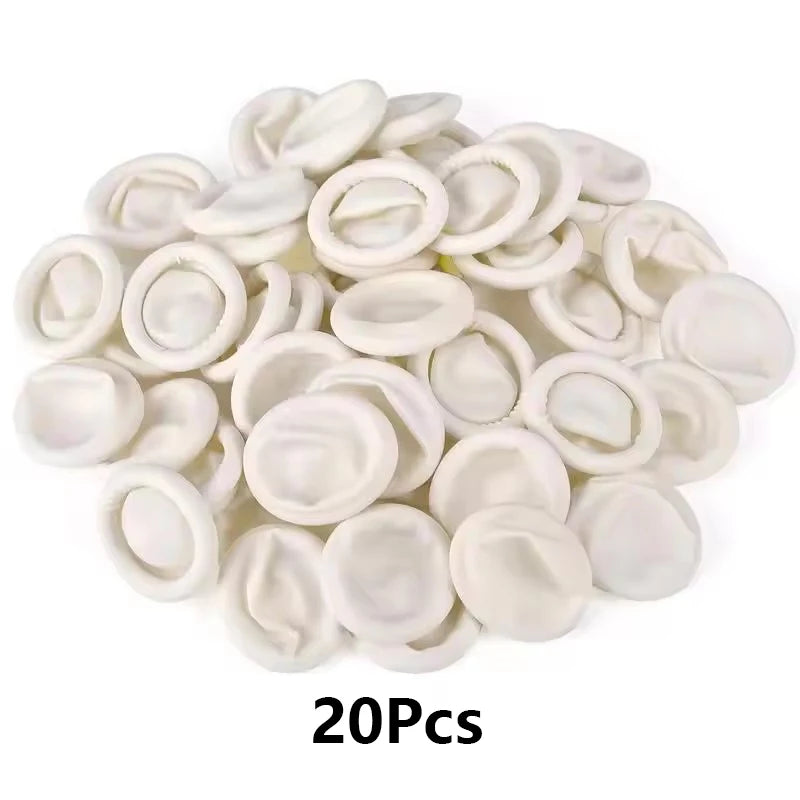 20/100PCS Anti-static Latex Finger Cots Non-slip Disposable Rubber Finger Protectors Fingertip Sleeves