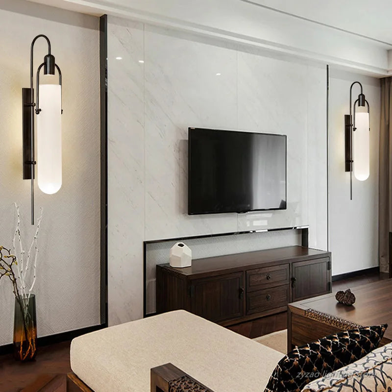 Modern Simple Living Room Led Wall Lamps Bedroom Bedside Wall Lights Fixtures Parlor Wall Deco Indoor Decor Lights Bathroom Lamp