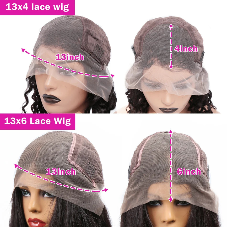 250Density 30 40 Inch HD Transparent Wigs 13x6 Bone Straight Lace Front Human Hair Wigs 13x4 Brazilian Pre Plucked Wig For Women