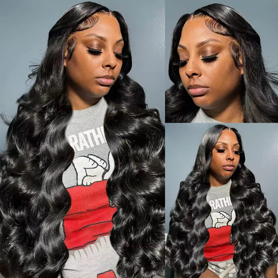 6x4 Transparent Lace 180 Density Bleached Knots Pre-Plucked for Women Body Wave Human Hair Wig Lace Front
