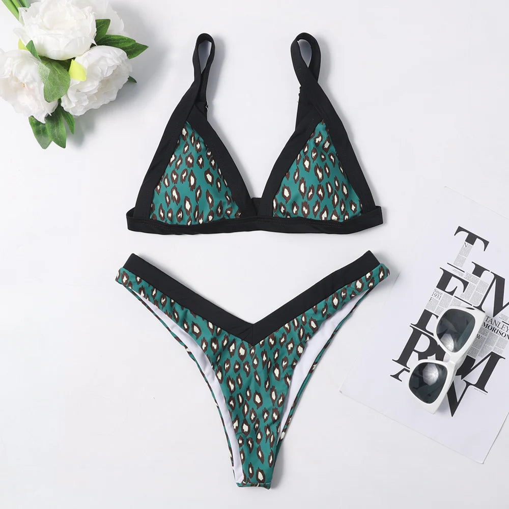 Solid Swimsuit High Waist Bikini Women's Swimsuit Push-up Bikini Set Patchwork Bikini Brazilian Summer Beach Swimsuit