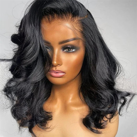 Wholesale Cuticle Aligned Loose Wave Brazilian Virgin Hair Short Bob Wigs 150% Density Lace Front Wig for Black Women