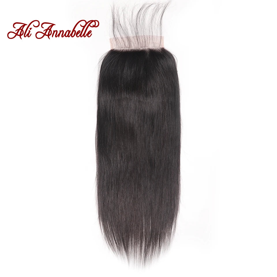 5x5 HD Lace Closure Brazilian Straight Human Hair Lace Closure 100% Human Hair Middle Free Part 5x5 Lace Closure