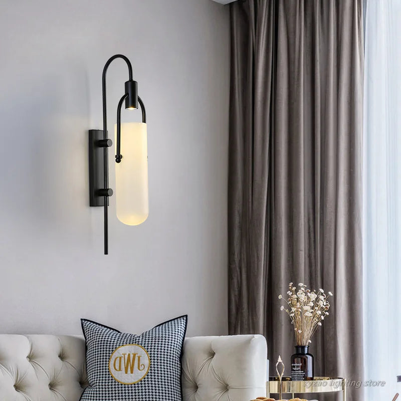 Modern Simple Living Room Led Wall Lamps Bedroom Bedside Wall Lights Fixtures Parlor Wall Deco Indoor Decor Lights Bathroom Lamp