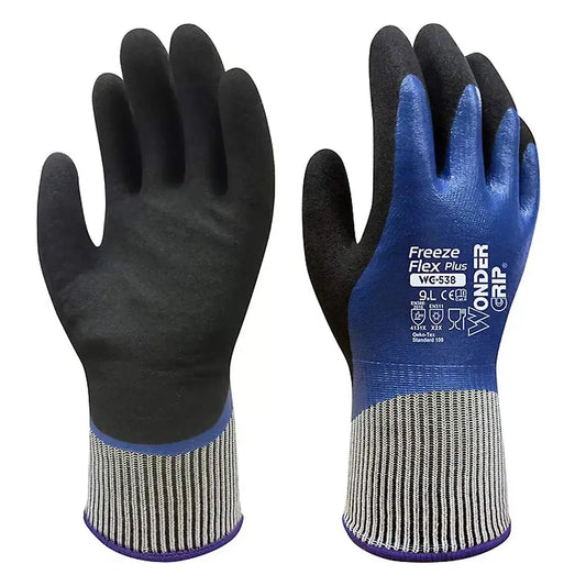 WG-538 Cold Storage Glove Fully Oil Resistance Food Grade Contact Safety Glove Warm Water Proof Anti  Work Gloves -30 degree