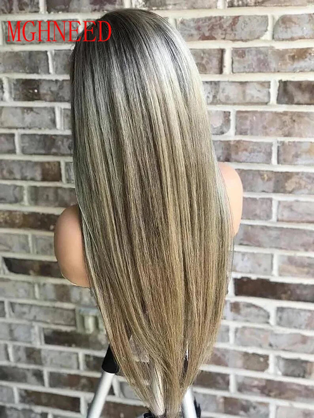 Highlight Human Hair Colored Wigs For Women Ash Grey Black Blonde 360 Straight Lace Frontal Wig Hd Transparent Lace Brazilian