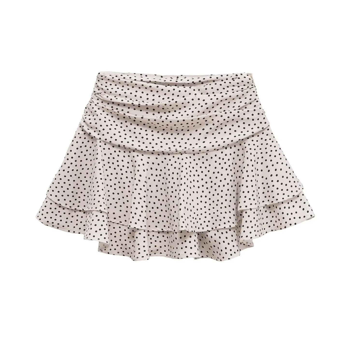 ETJ 2025  women's summer new sexy fashion hot girl style flouncy stacked decoration mid-waist short skirt pants