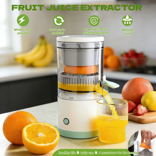 New Electric  Portable Home Juicer Fruit Juice Extractor, USB RechargeableElectric Squeeze, High Juice Output For Orange