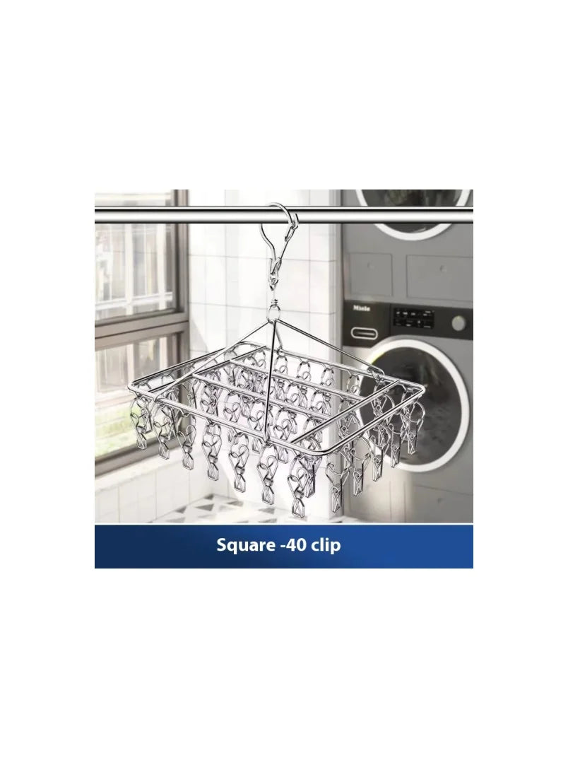 Stainless Steel Windproof Clothespin Laundry Hanger Bra Sock Towel Clothesline Hook Clothes Rack Peg Dryer Airer Drying