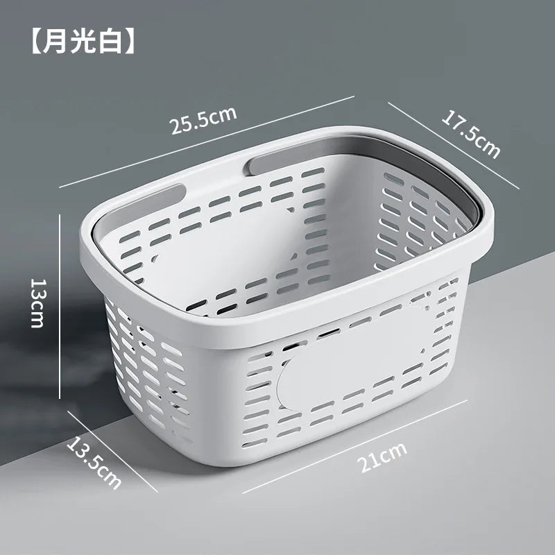 Bathroom Plastic Small Bath Baskets Toiletries Storage Basket Portable Household Sundries Organizer Shower Cosmetics Container