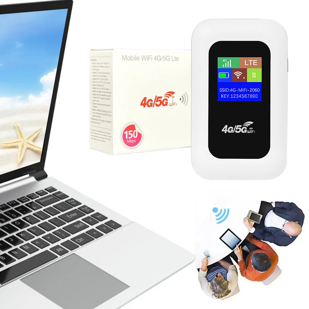 4G Mobile WIFI Router 150Mbps 4G LTE Wireless Router 2200mA Portable MiFi Modem Mobile Pocket Wifi Hotspot with Sim Card Slot
