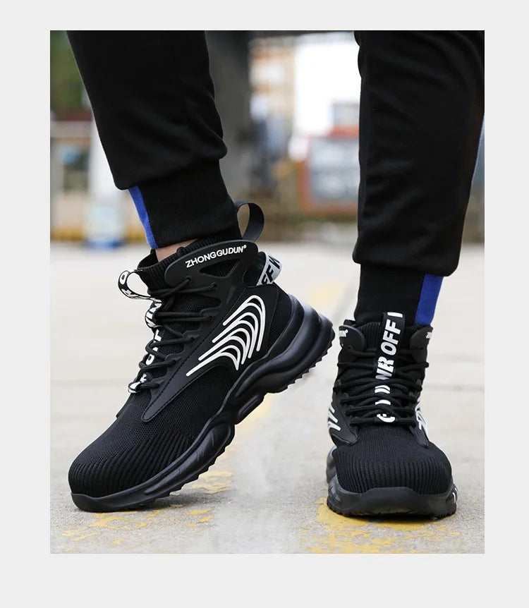 New socks sneakers men's breathable shoes protective shoes anti-smash anti-puncture plastic steel clad head work insulation