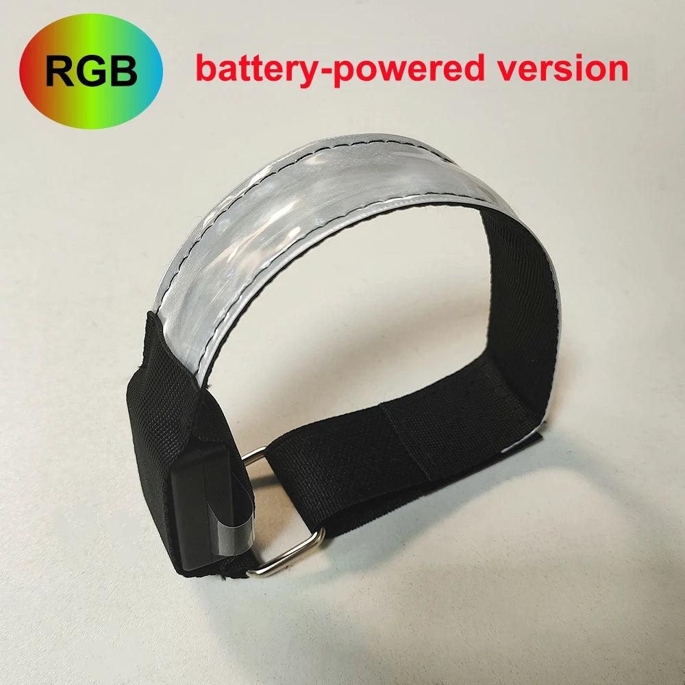 LED Outdoor Night Running Armband Sports Safety Light Belt Warning Wristband for Cycling Bike Bicycle - Arm Leg Warning