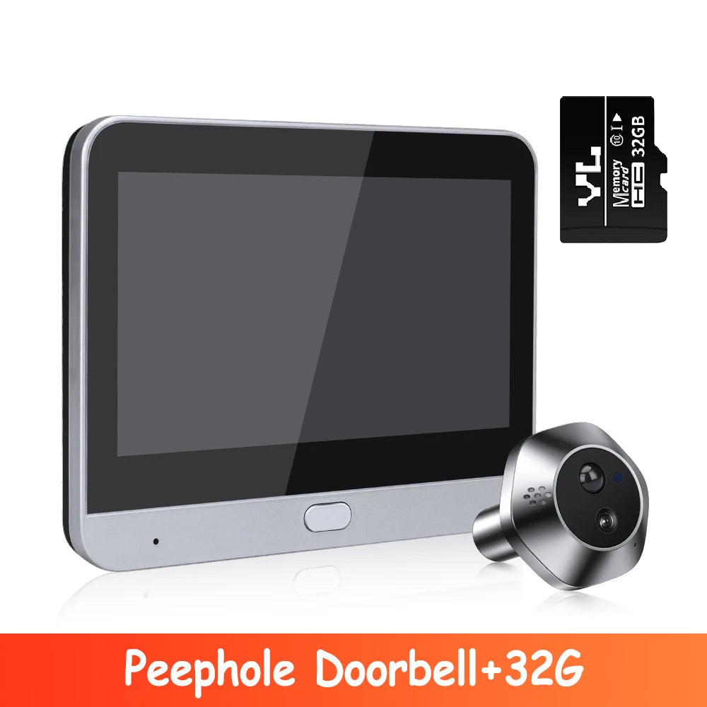 Wifi Smart Video Peephole Mini Camera Two Way Talk Audio Doorbell Tuya PIR Motion Detection APP Remote View