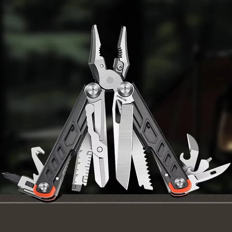 Outdoor EDC Stainless Steel Multifunctional  Folding Pliers Portable Camping Camping Hiking Combine Tool
