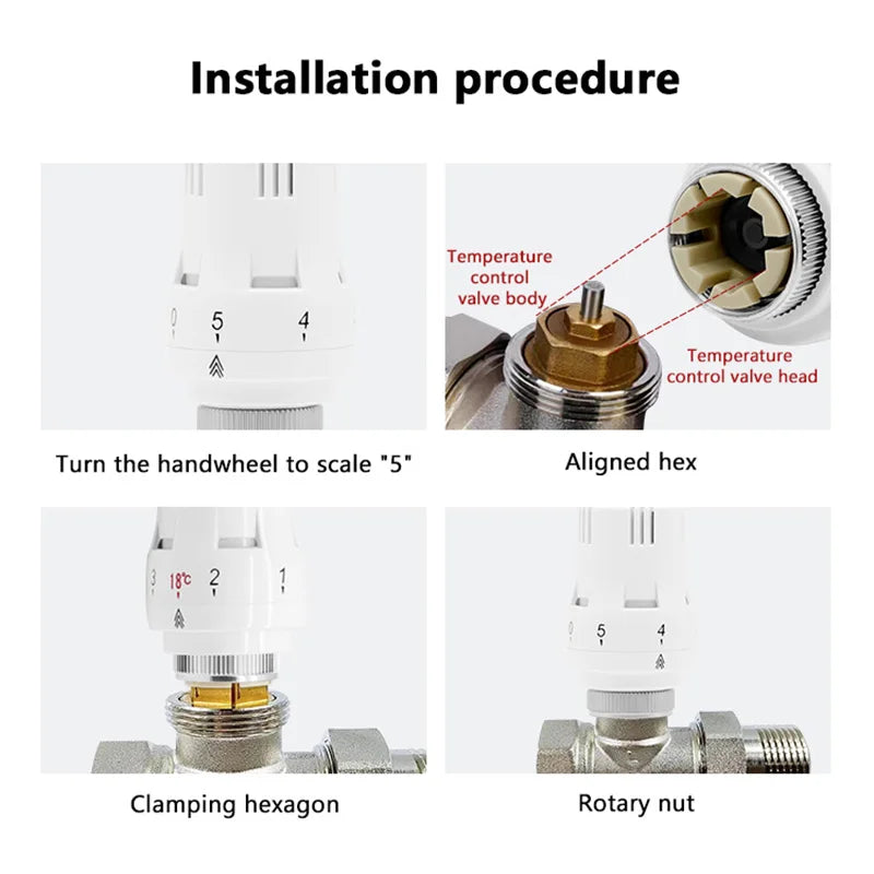 Thermostatic Radiator Valve Pneumatic Temperature Control Valves Remote Controller Radiator Head For Heating System Valve-Tool