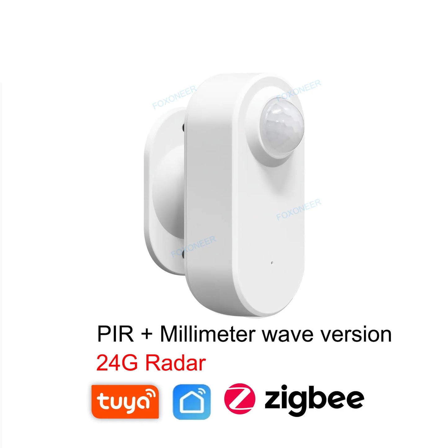 Zigbee Human Presence+ PIR Motion Detection Sensor Luminance Detector Battery operated Support Zigbee2mqtt Home Assistant