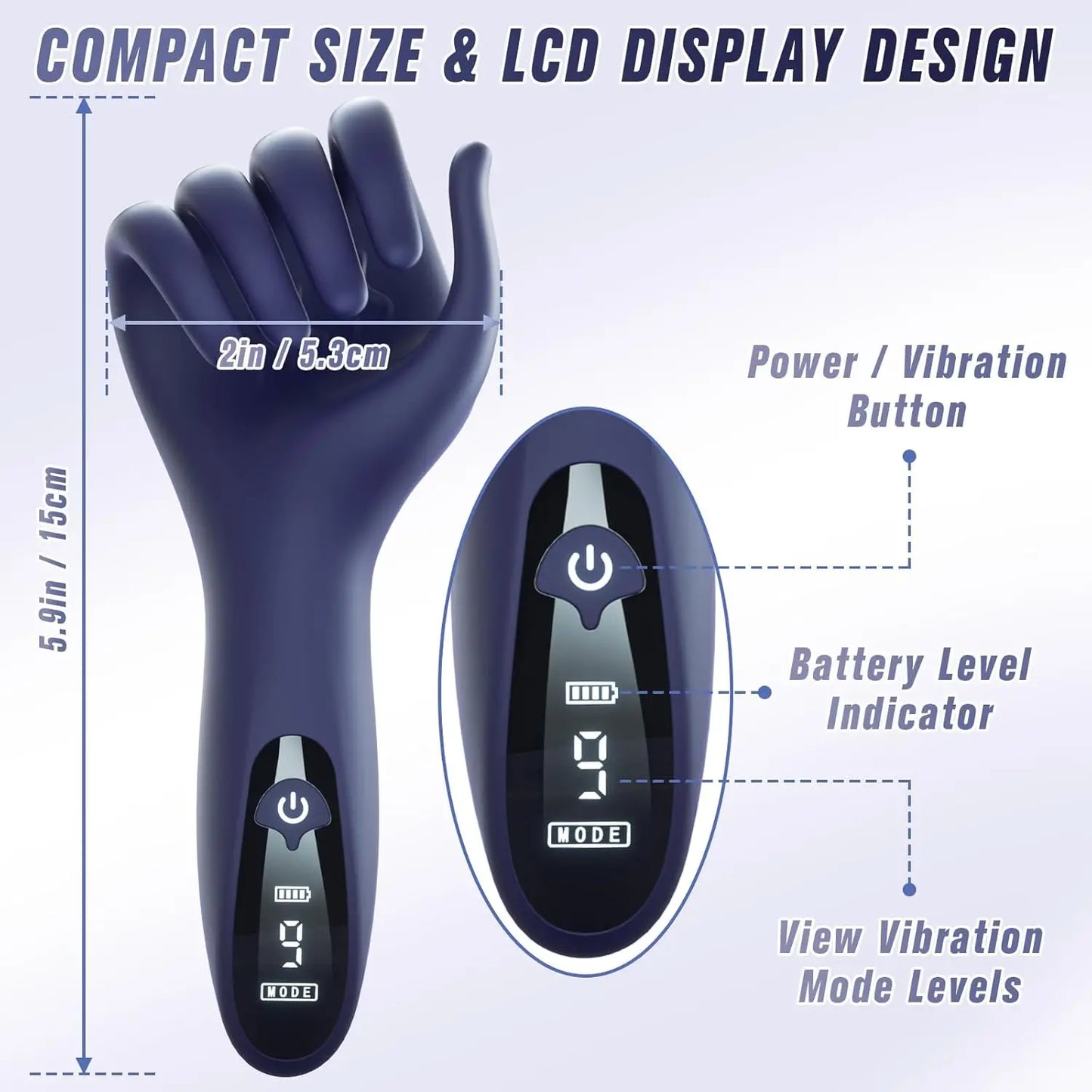 Sex Toys for Men Rechargeable Penis Massager with 9 Vibrators Male Masturbator Delay Lasting Glans Trainer Men's Glans Vibrator