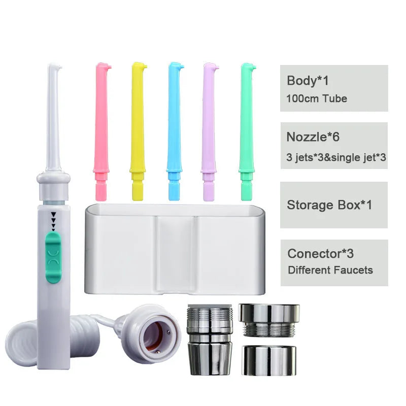 LISM Water Dental Flosser Faucet Oral Irrigator Floss Dental Irrigator Dental Pick Oral Irrigation Teeth Cleaning Machine
