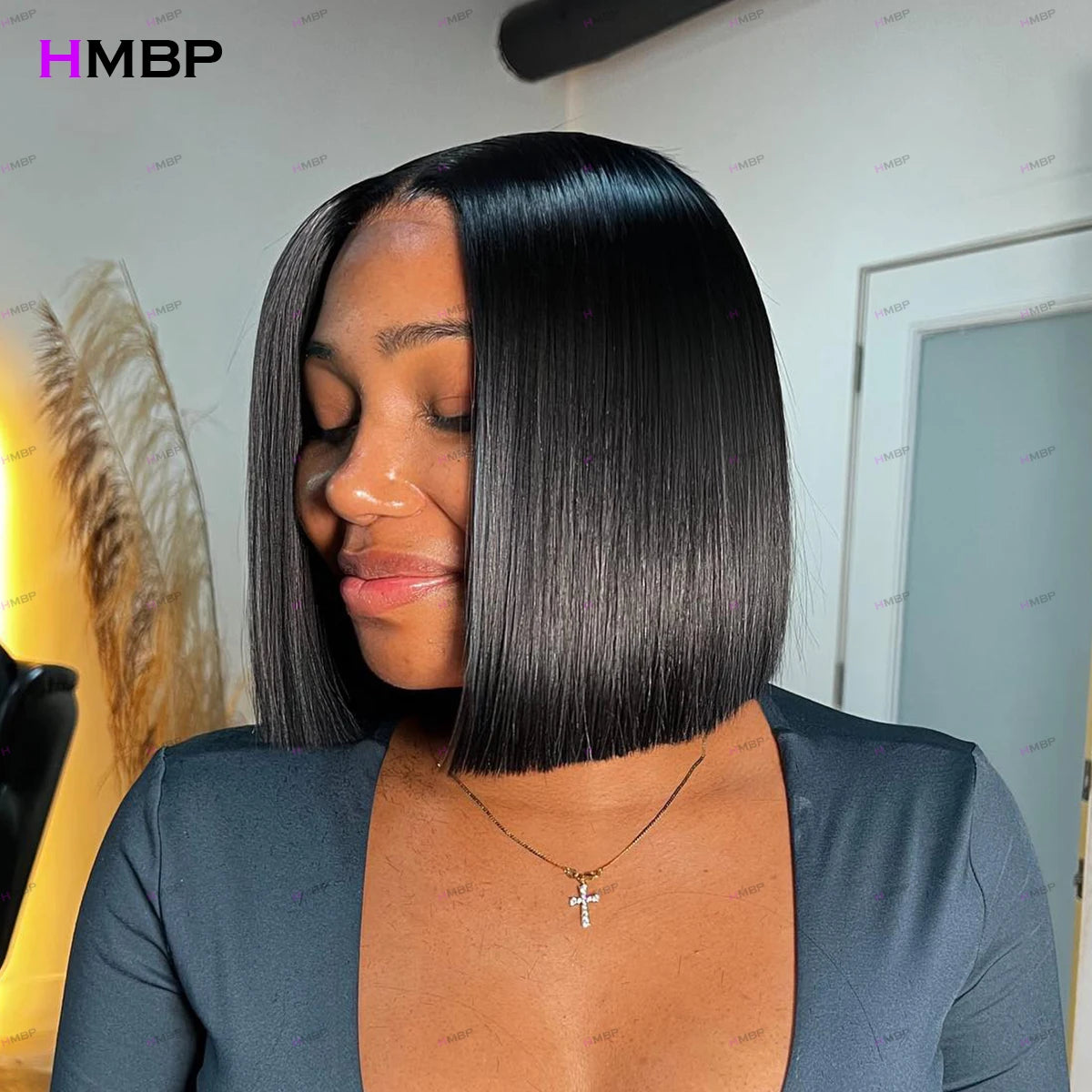 Straight Bob Wig 13×6/13×4 HD Lace Frontal Wig Glueless Wigs Human Hair Super Double Drawn Pre Plucked Brazilian Hair For Woman