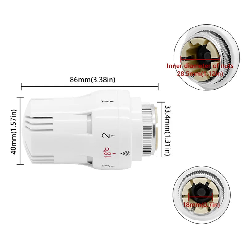 Thermostatic Radiator Valve Pneumatic Temperature Control Valves Remote Controller Radiator Head For Heating System Valve-Tool