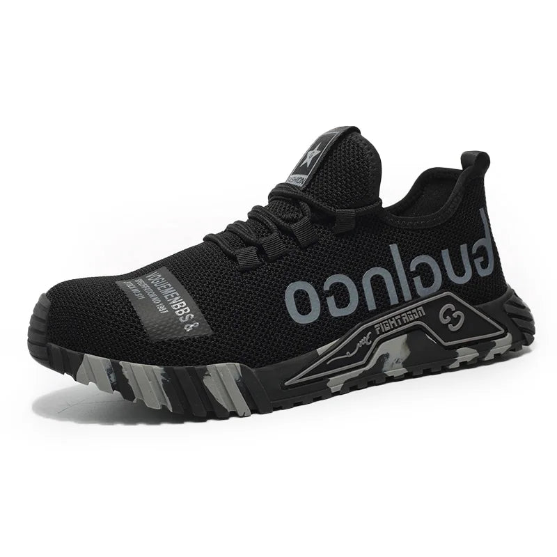 Fashion Sports Shoes Work Boots Puncture-Proof Safety Shoes Men Steel Toe Shoes Security Protective Shoes Indestructible
