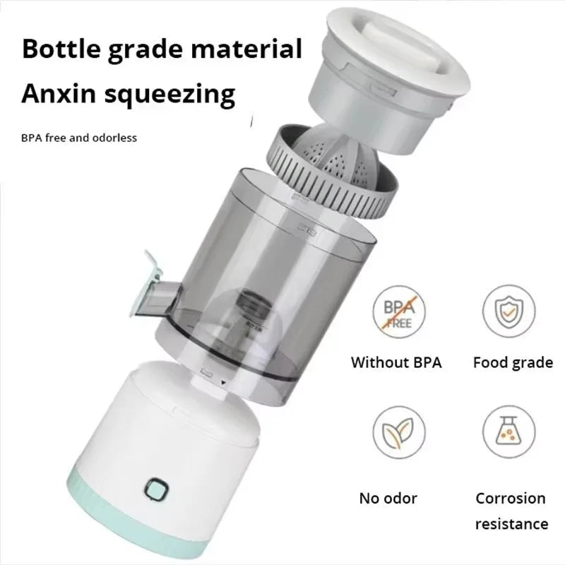 New Electric  Portable Home Juicer Fruit Juice Extractor, USB RechargeableElectric Squeeze, High Juice Output For Orange