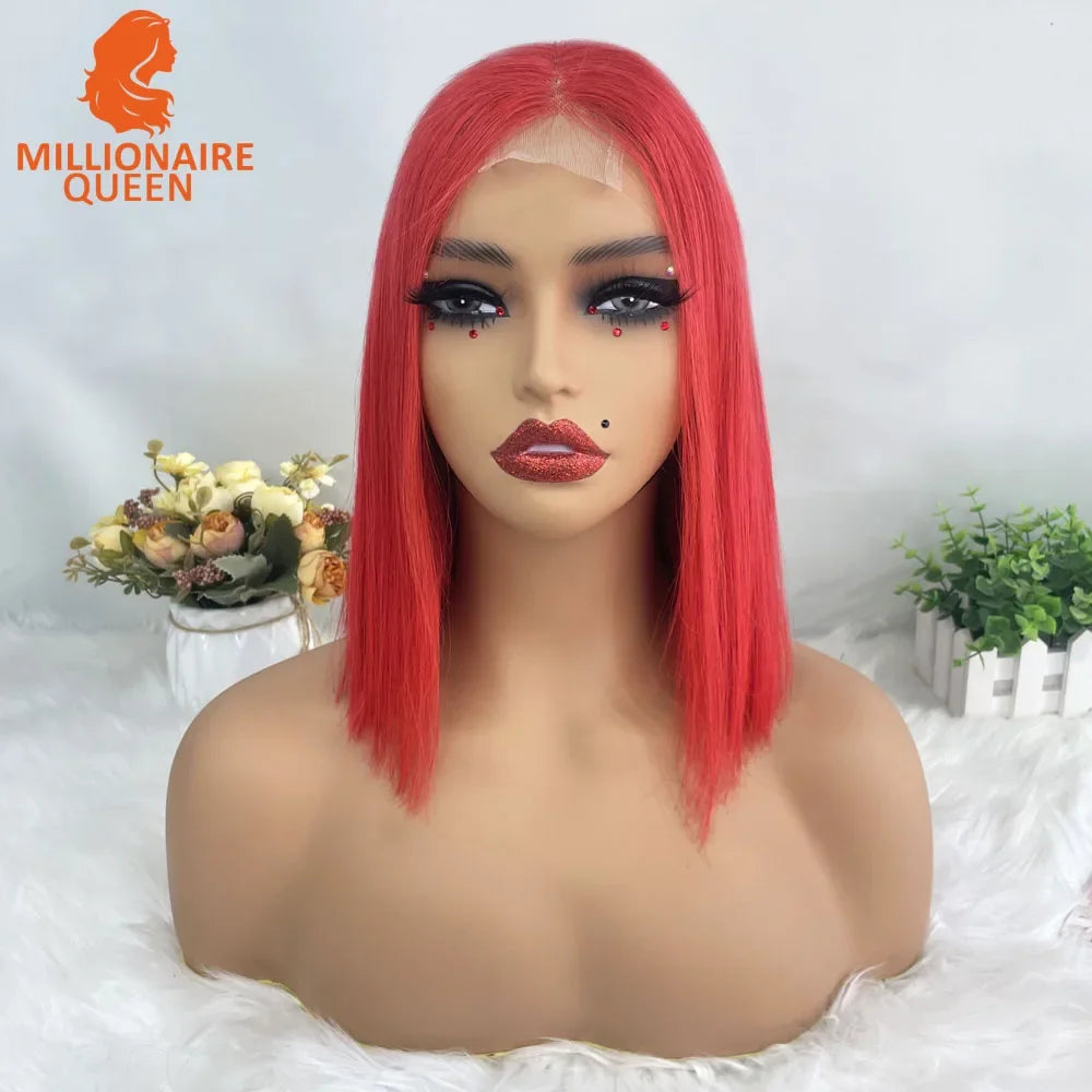 Highlight P4/30 Brown Vietname Bone Straight Bob Wig Super Double Drawn Human Hair 2x6 Glueless Lace Closure Wig For Black Women