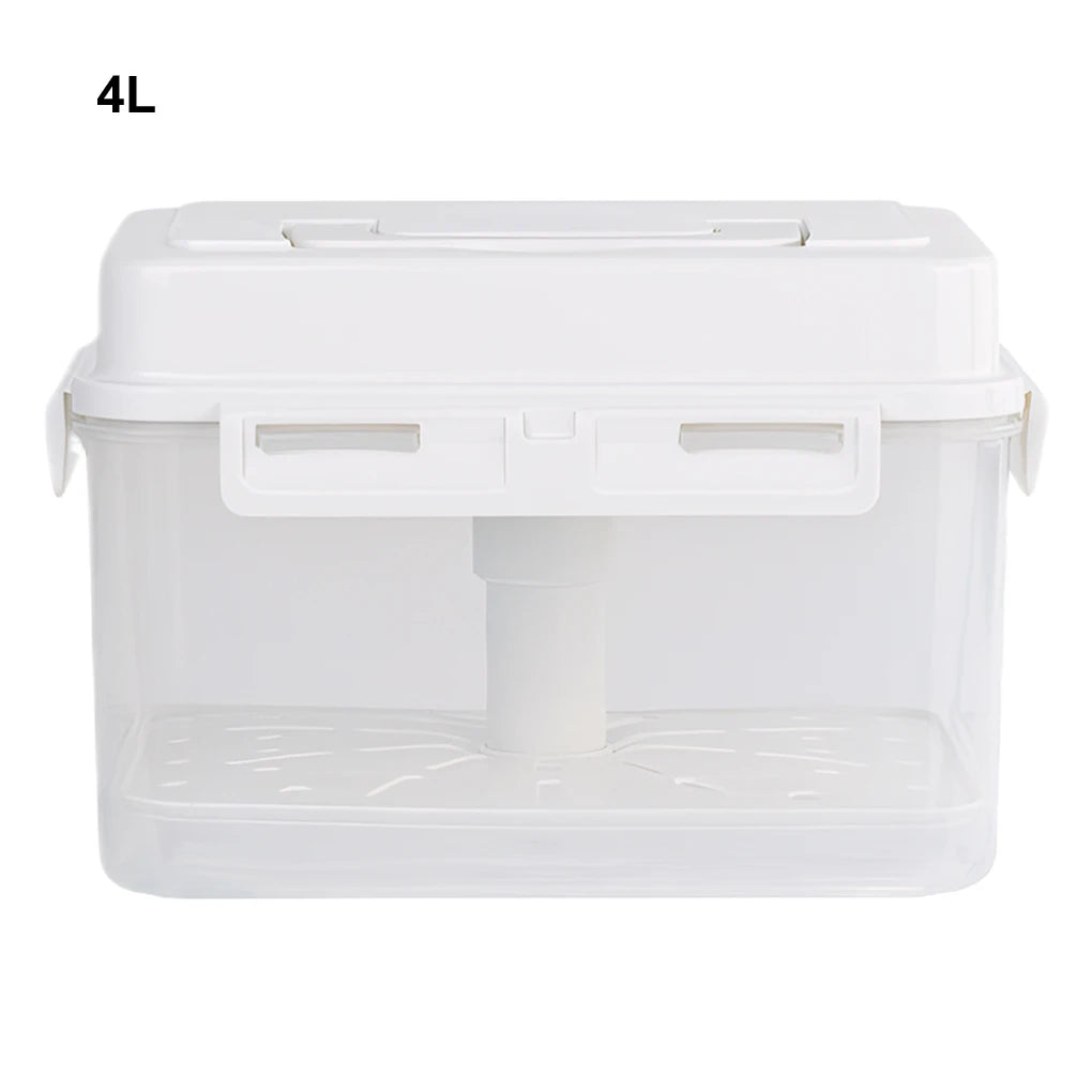 4/5L Pickle Jar with Press Plate Leakproof Kitchen Organizer Bins For Gherkin Sauerkraut Olive And Kimchi Storage Container
