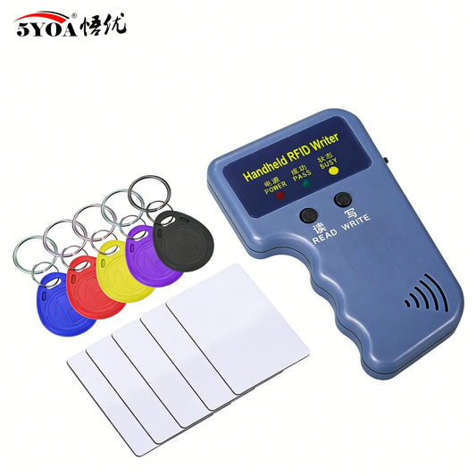 5YOA Handheld RFID ID Card Writer Copier 125KHz EM4100 5200 Duplicator T5577 Rewritable Keyfobs Tags Programmer Access Control