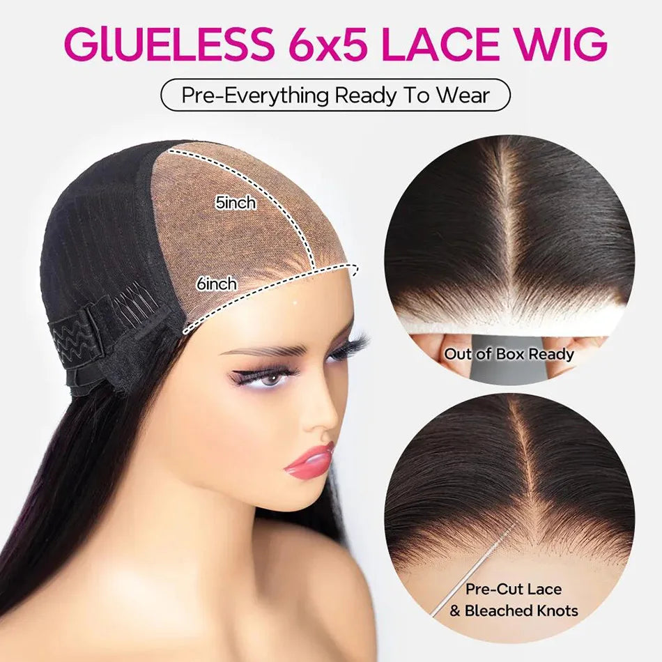 Tinashe Glueless Highlight Straight Bob Wig 6×5 HD Lace Wig Bleached Knot Short Human Hair Wigs