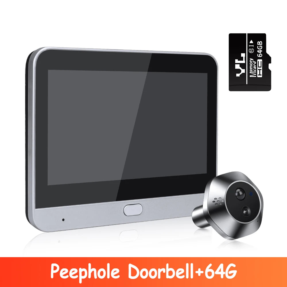 Wifi Smart Video Peephole Mini Camera Two Way Talk Audio Doorbell Tuya PIR Motion Detection APP Remote View