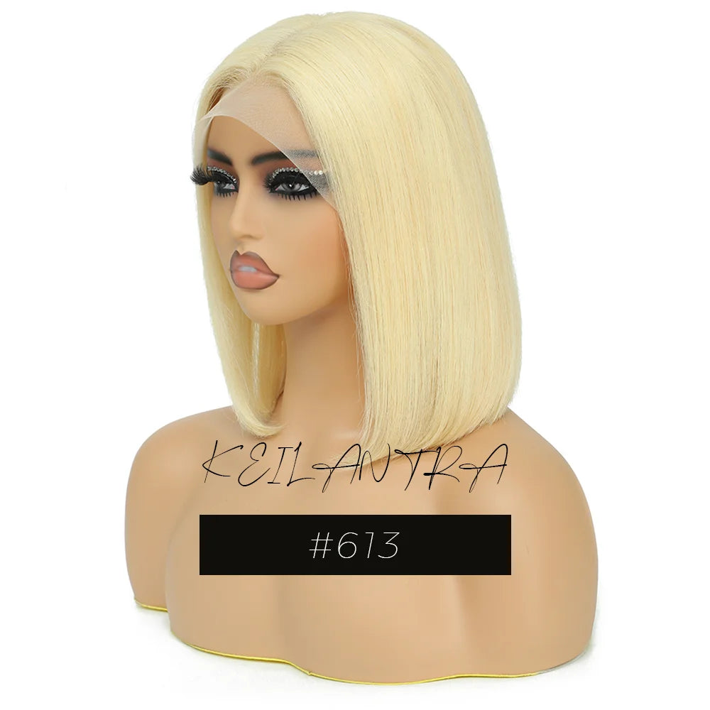 Lime Green Bob Lace Front Wigs Human Hair Wigs Green Wig Short Bob Wigs Straight 13X4 Colored Lace Frontal Wigs Rose Neon