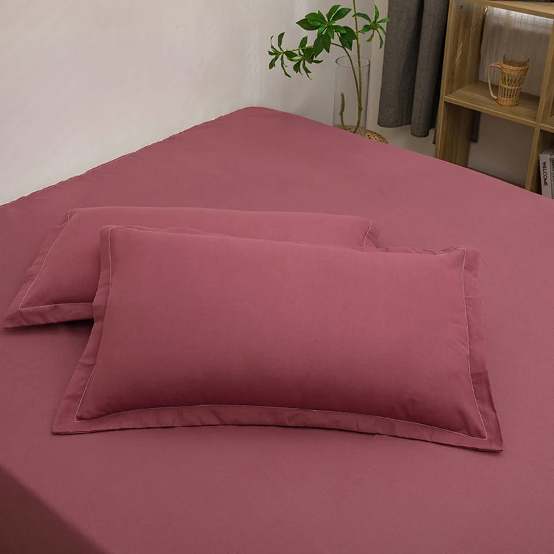 2pcs Pillowcase Decorative Cushion Cover Envelope Style White Gray Khaki Solid Color Home Body Pillow Case 48X74cm