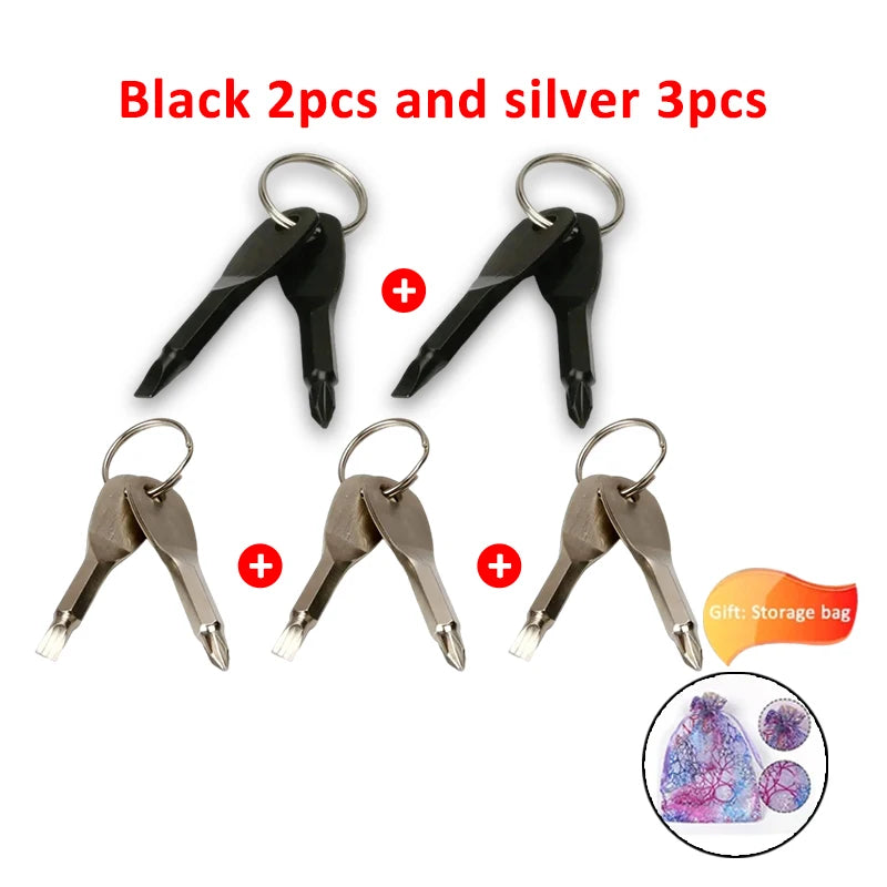 Emergency Key Screwdriver Outdoor Multifunctional Edc Tool Safety Protection Self Defense Prick Cone Combined Tool Set