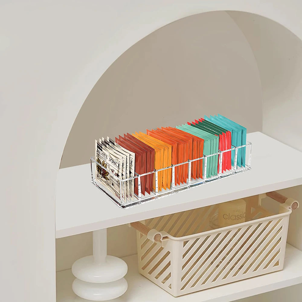 Tea Bag Storage Box Kitchen Storage Drawer Basket Cabinet Countertop Storage Box Coffee Tea Sugar Storage Supplies
