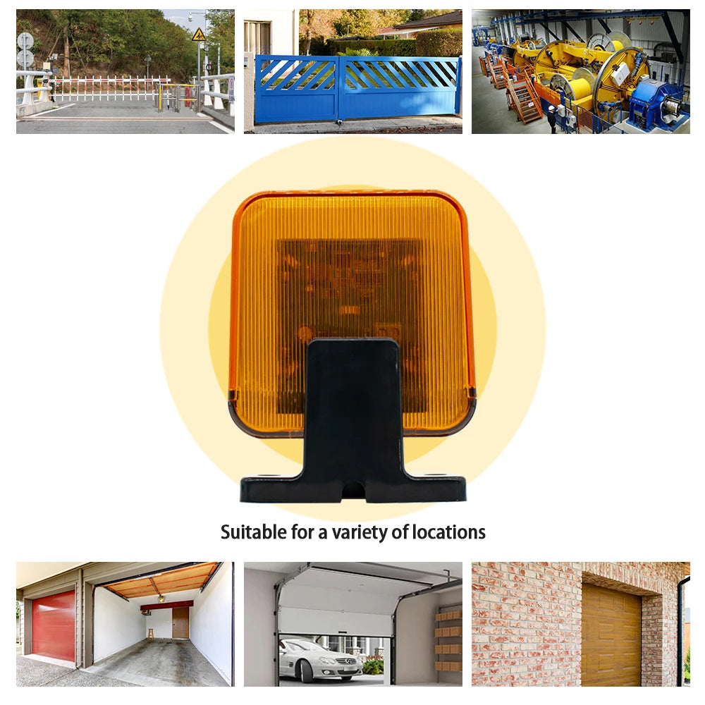 Universal 12V-265V Outdoor Electric Gate Security Strobe Warning Light Gate Accessories Security Flash Light Lamp Alarm for Gate