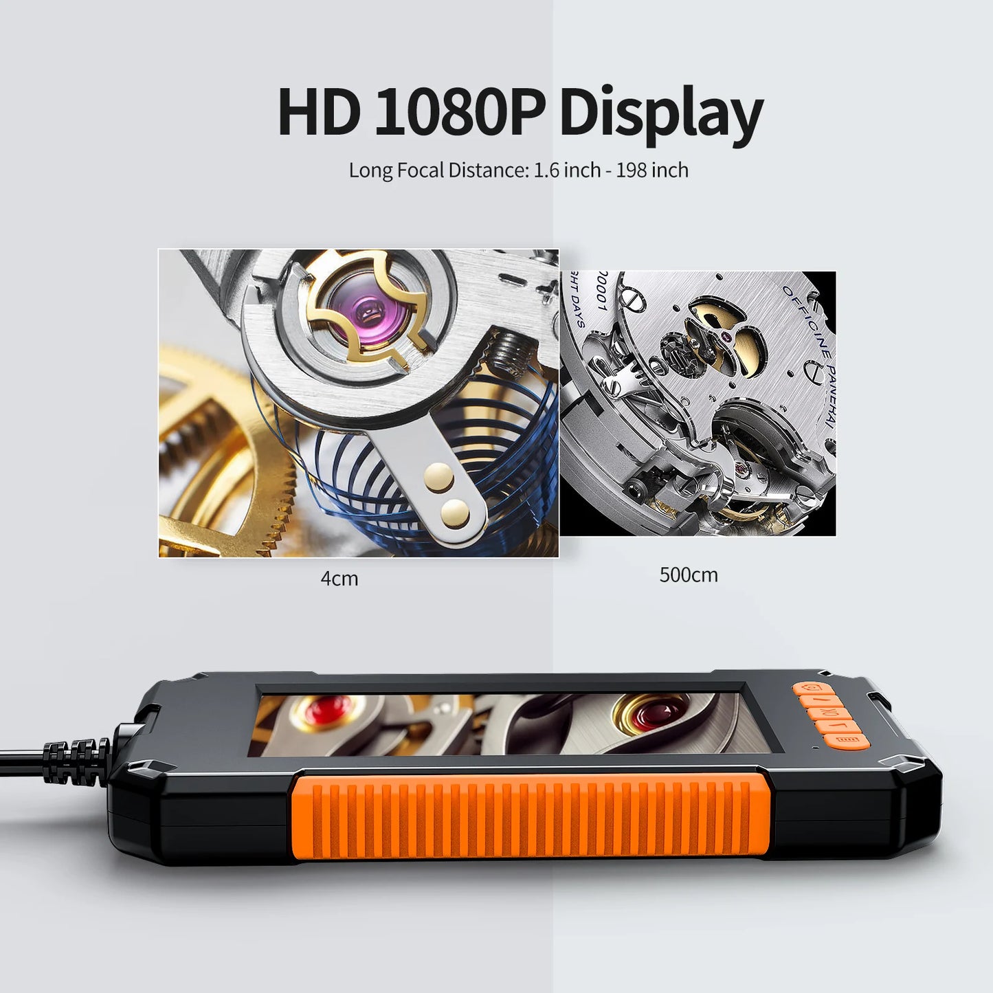 P40 Single Dual Lens Industrial Endoscope 4.3 "IPS 1080P Pipe Inspection Camera for Car Repair Support Photo Snap Video Record