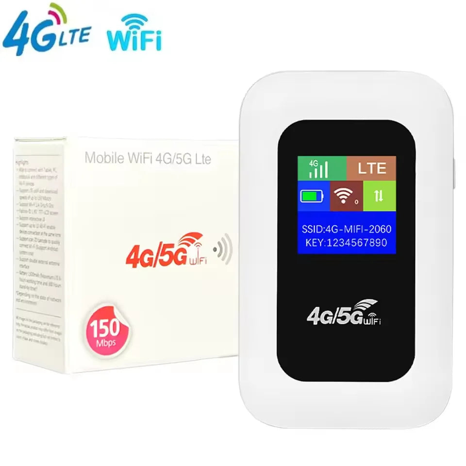 4G Mobile WIFI Router 150Mbps 4G LTE Wireless Router 2200mA Portable MiFi Modem Mobile Pocket Wifi Hotspot with Sim Card Slot