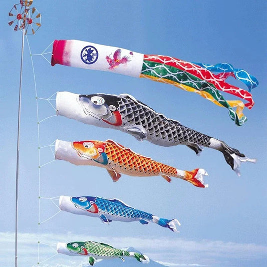 40cm-100cm Carp Windsock Traditional Japanese Carp Windsock Hanging Home Decoration Fish Flag Festival Carp Windsock Streamer