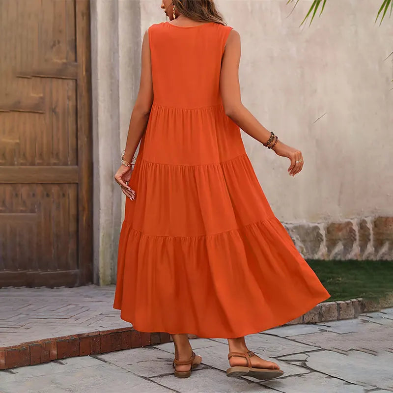 Women Dress Summer Casual Brand Dresses Elegant Yellow Black Dress Femme