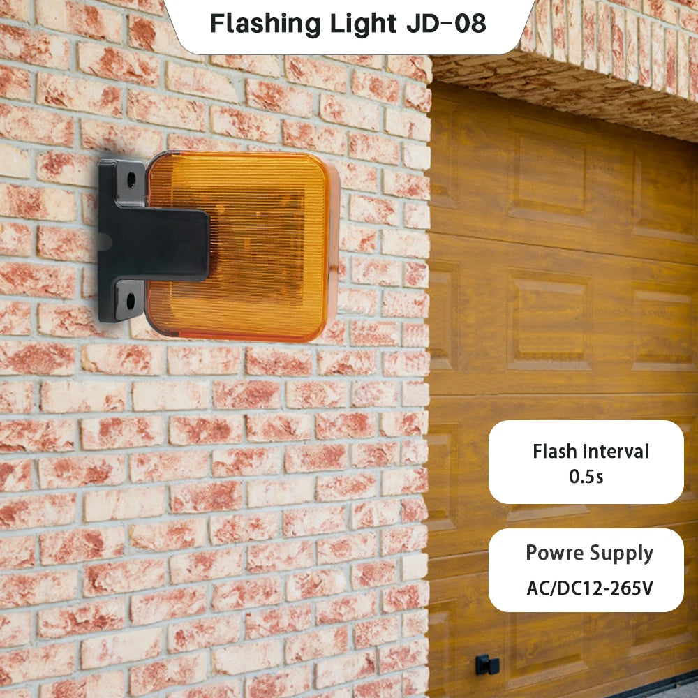 Universal 12V-265V Outdoor Electric Gate Security Strobe Warning Light Gate Accessories Security Flash Light Lamp Alarm for Gate