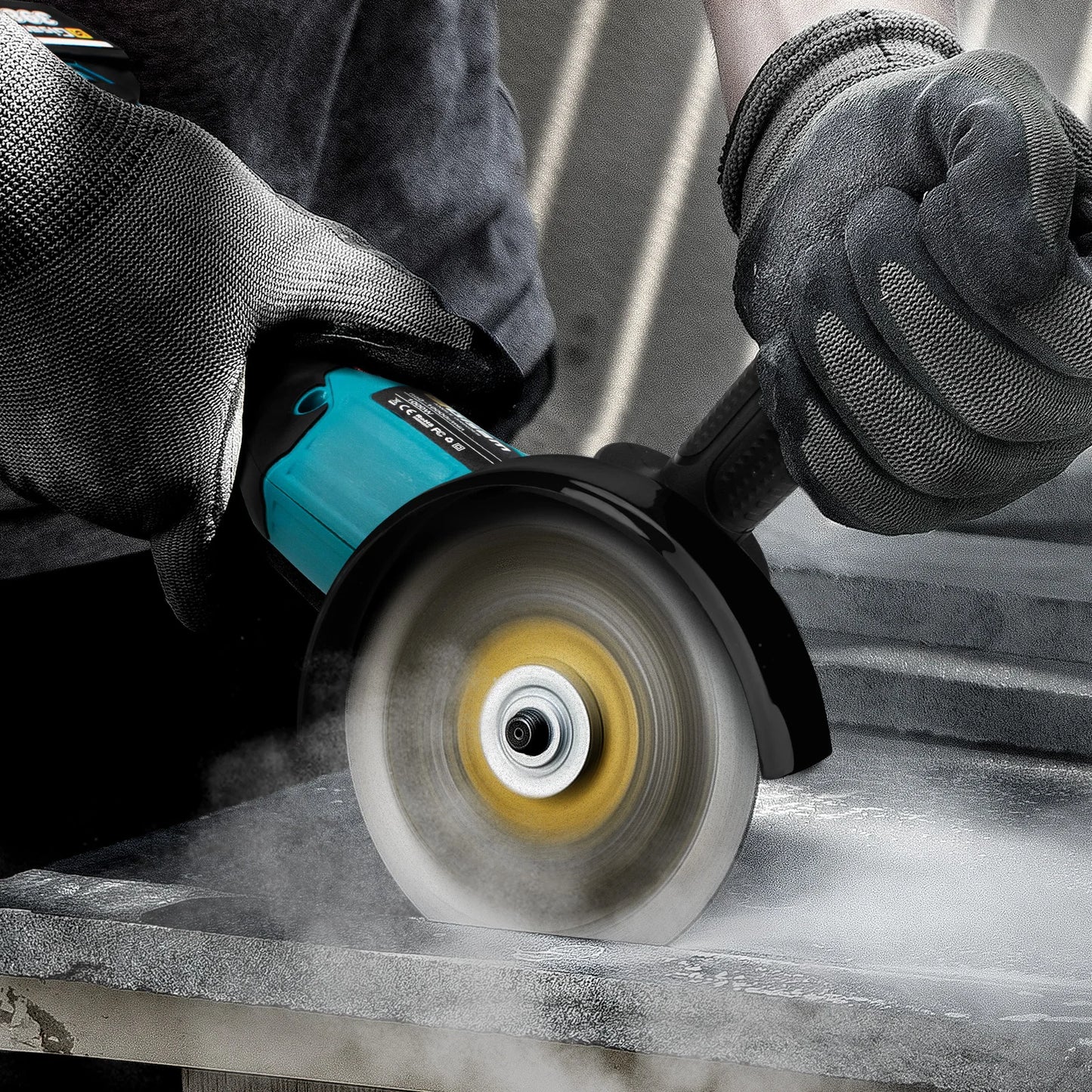 Gisam 125mm 4 Gears Brushless Angle Grinder Cordless Grinding Polishing Cutting Machine Power Tools For Makita 18V Battery Pin
