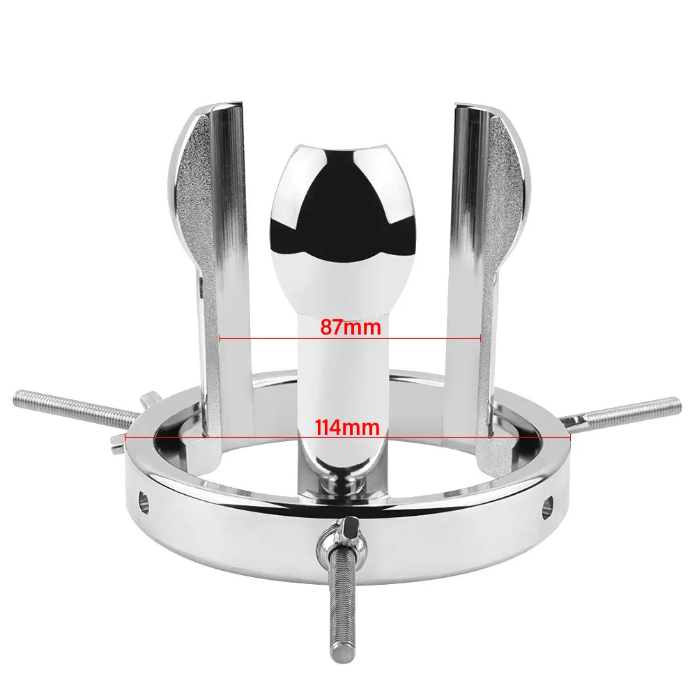 BDSM Anal Fisting Expander Plug Hollow Tunnel Butt Plug Spreader Anal Dilator  Metal Adjustable Vaginal Expander Sets Adult