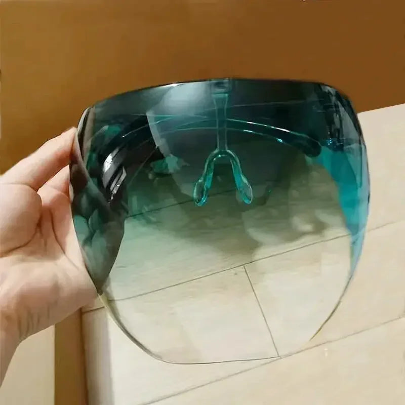 Unisex Colorful Eye Shield Visor Large Mirror cycling Sun Glasses Half Face Shield Guard Protector Face Mask Anti-spray Mask
