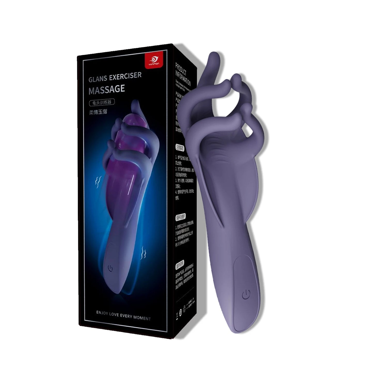 Sex Toys for Men Rechargeable Penis Massager with 9 Vibrators Male Masturbator Delay Lasting Glans Trainer Men's Glans Vibrator